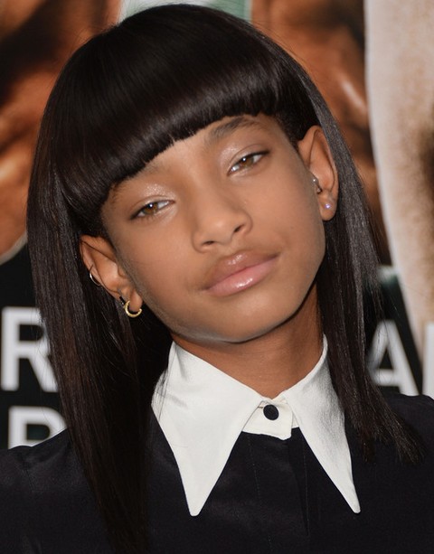 Willow Smith Bangs haircut with long straight hairstyle
