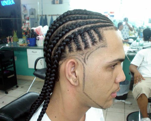 African American braided hairstyle hair color